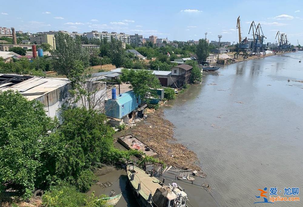 卡霍夫卡水電站遭襲前后衛星對比圖像曝光 沿岸房屋被淹只剩屋頂？