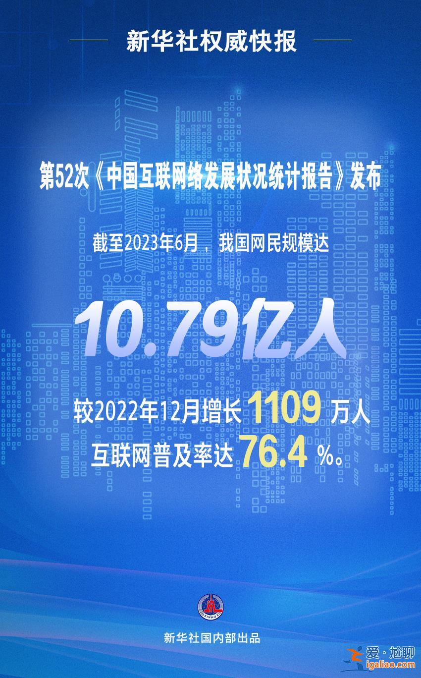 我國網民規模達10.79億人 互聯網普及率達76.4%？