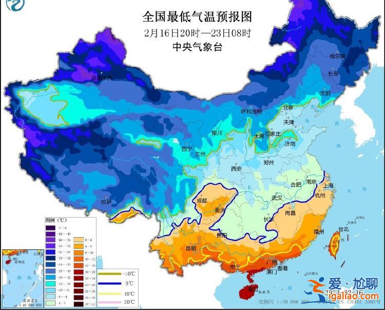 中央氣象臺2月16日18時發布寒潮黃色預警？